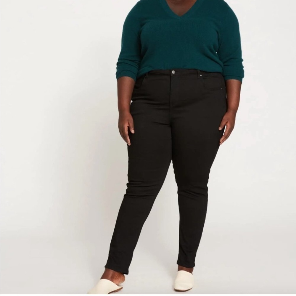 NWT Universal Standard Black Seine High Rise Skinny Jeans 32"